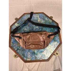 Vintage Stone Mountain Leather Fanny Pack Brown Belt Bag Travel Festival
